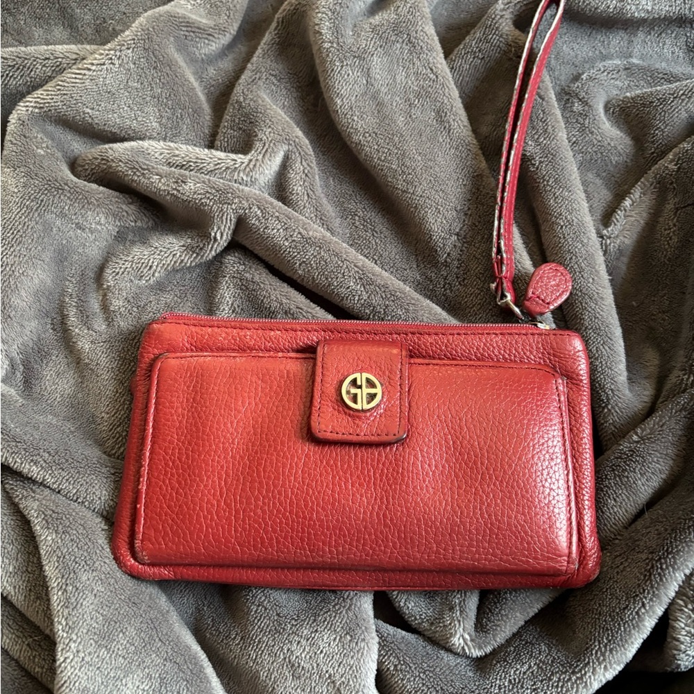Vintage Red Leather Giani Bernini Wristlet